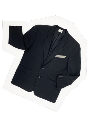 2006 COMME des GARÇONS NOIR レザー切替 テーラード Comme des Garcons 90s black blazer — JAMES VELORIA