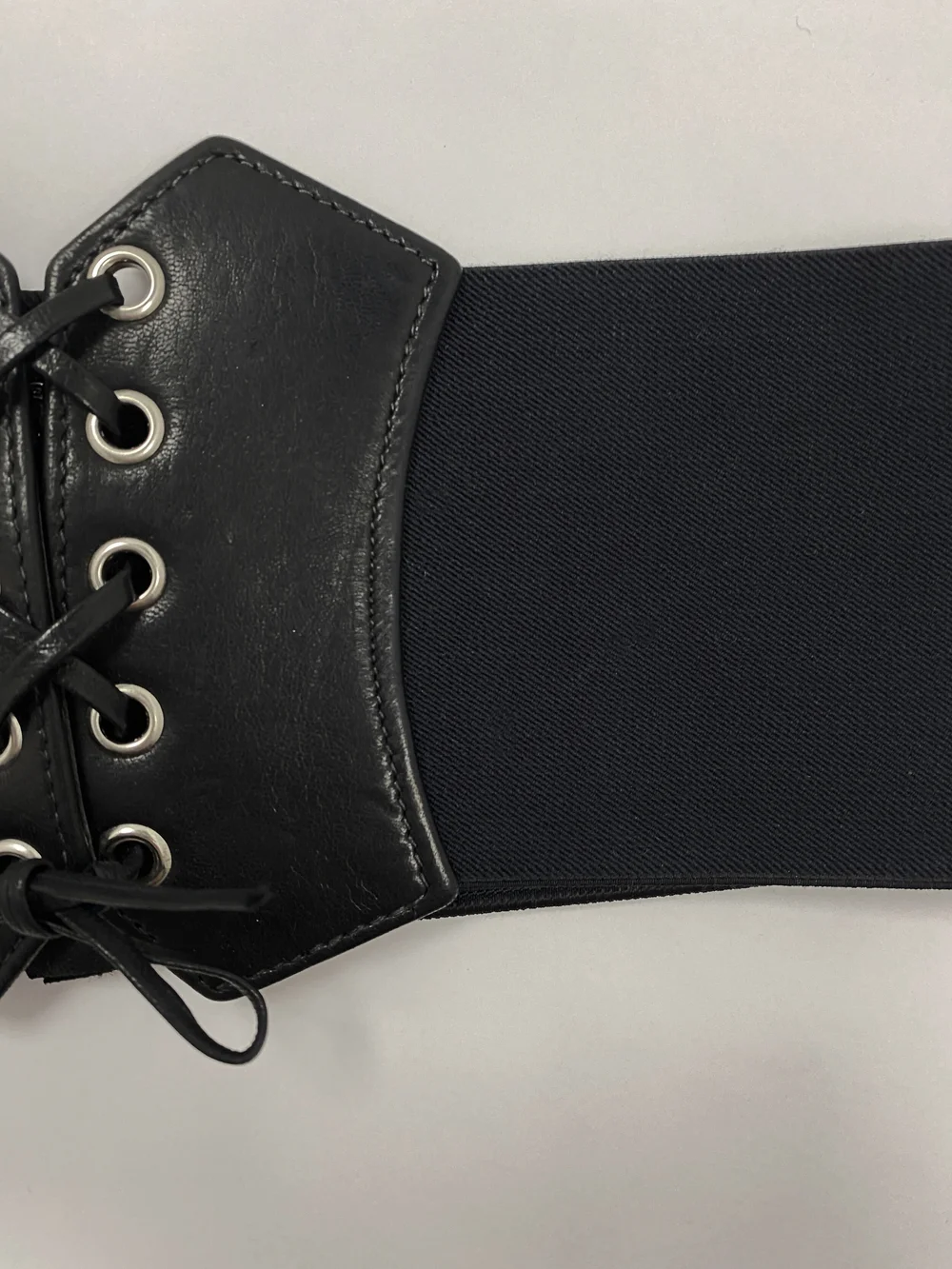 Vintage Norma Kamali Black Leather Belt with Large Buckle - 1980s - Very Rare! IMG_9160.png?format=1000w main image 3