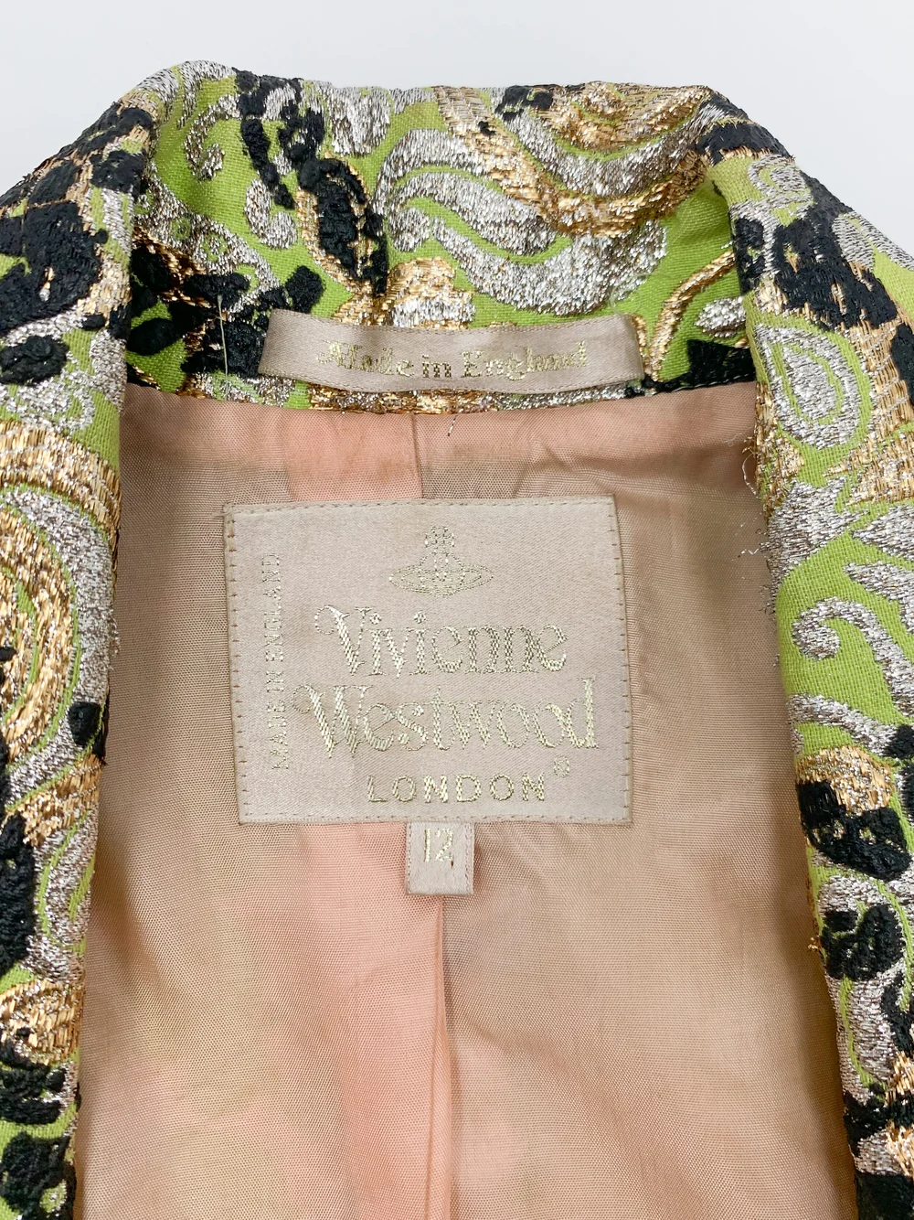 Vivienne Westwood 90s gold brocade jacket — JAMES VELORIA 