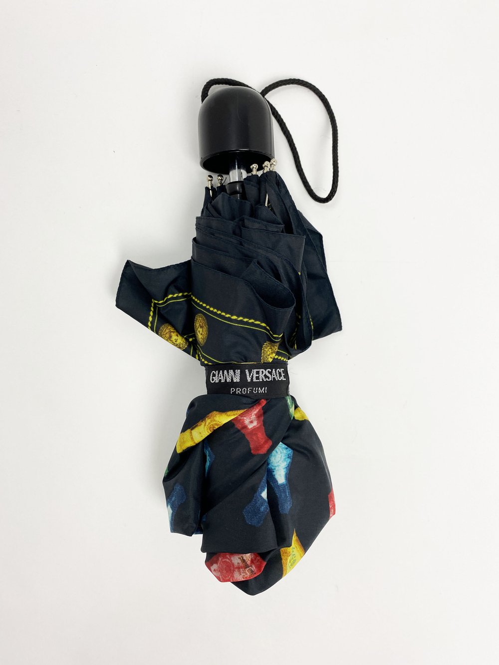Gianni Versace 90s perfume bottle print umbrella — JAMES VELORIA