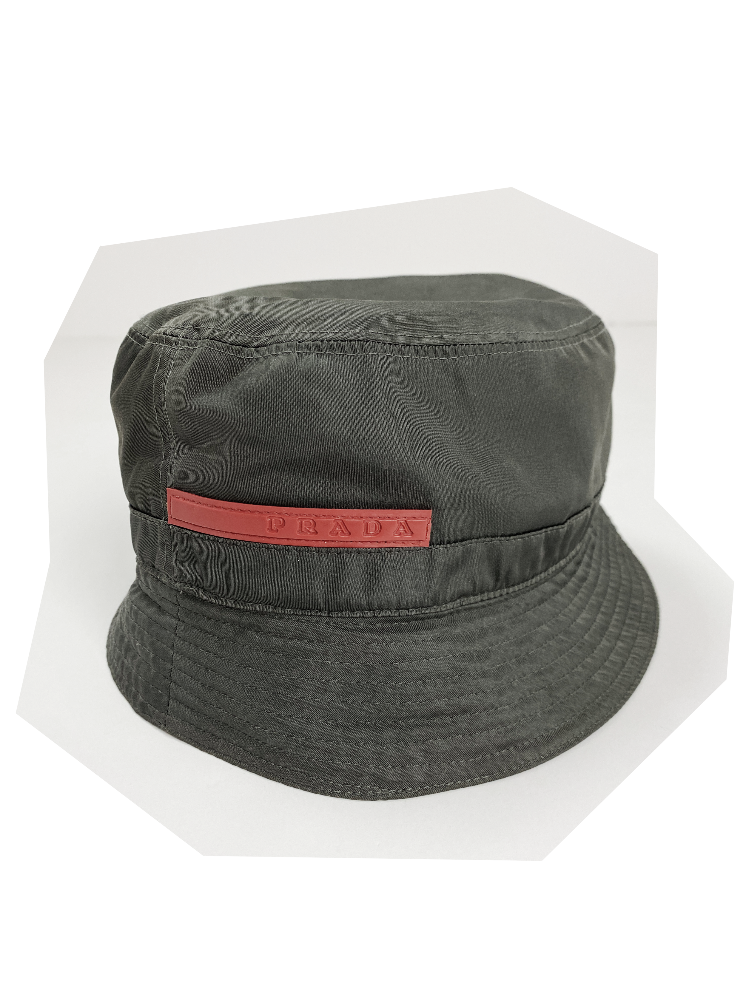 Prada Sport gray nylon bucket hat 