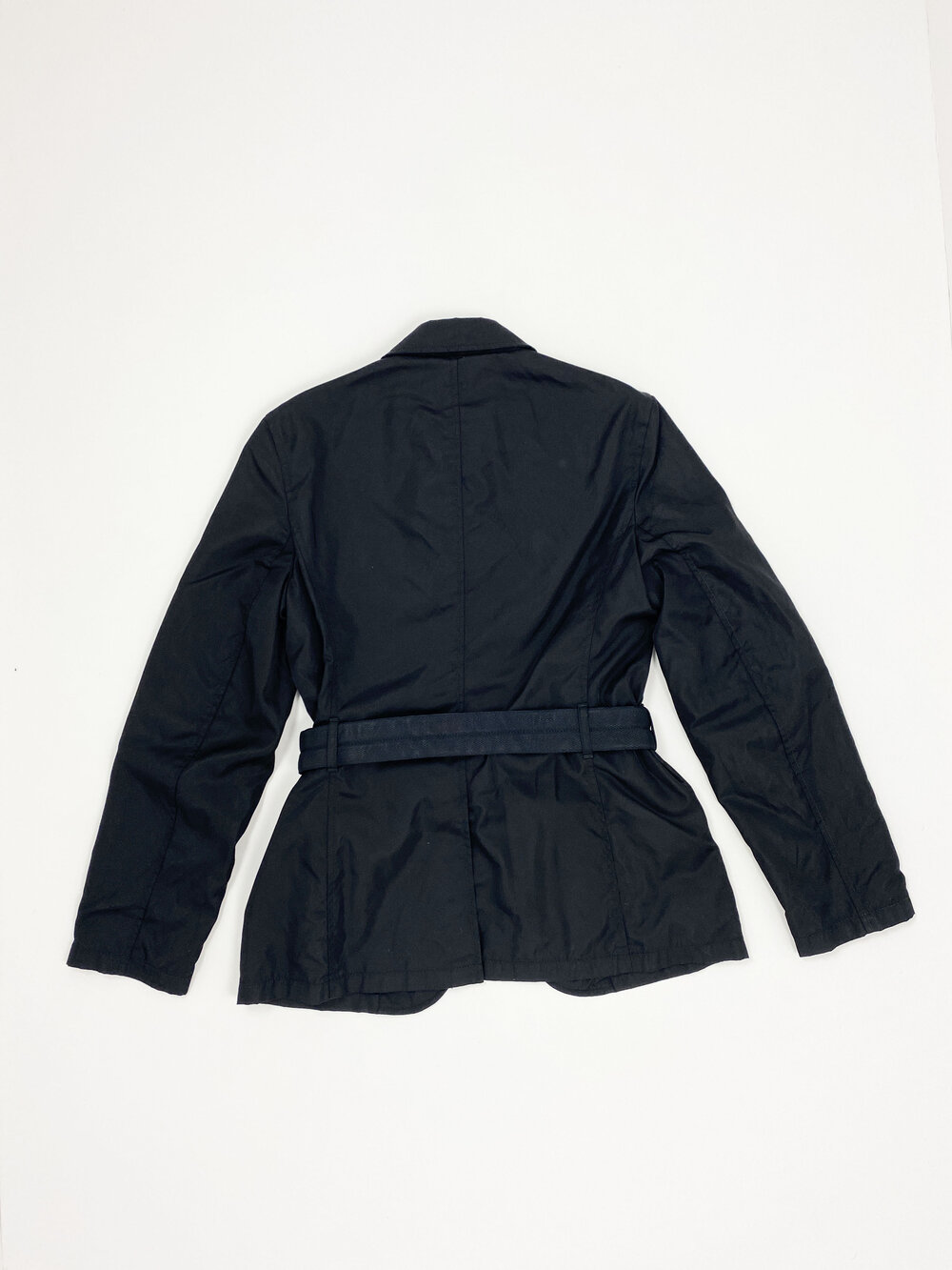 Prada 90s nylon belted jacket — JAMES VELORIA Prada 90s nylon belted jacket — JAMES VELORIA