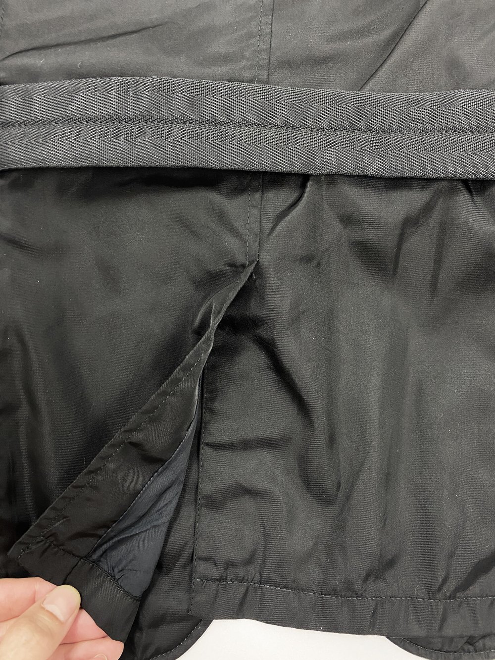Prada 90s nylon belted jacket — JAMES VELORIA