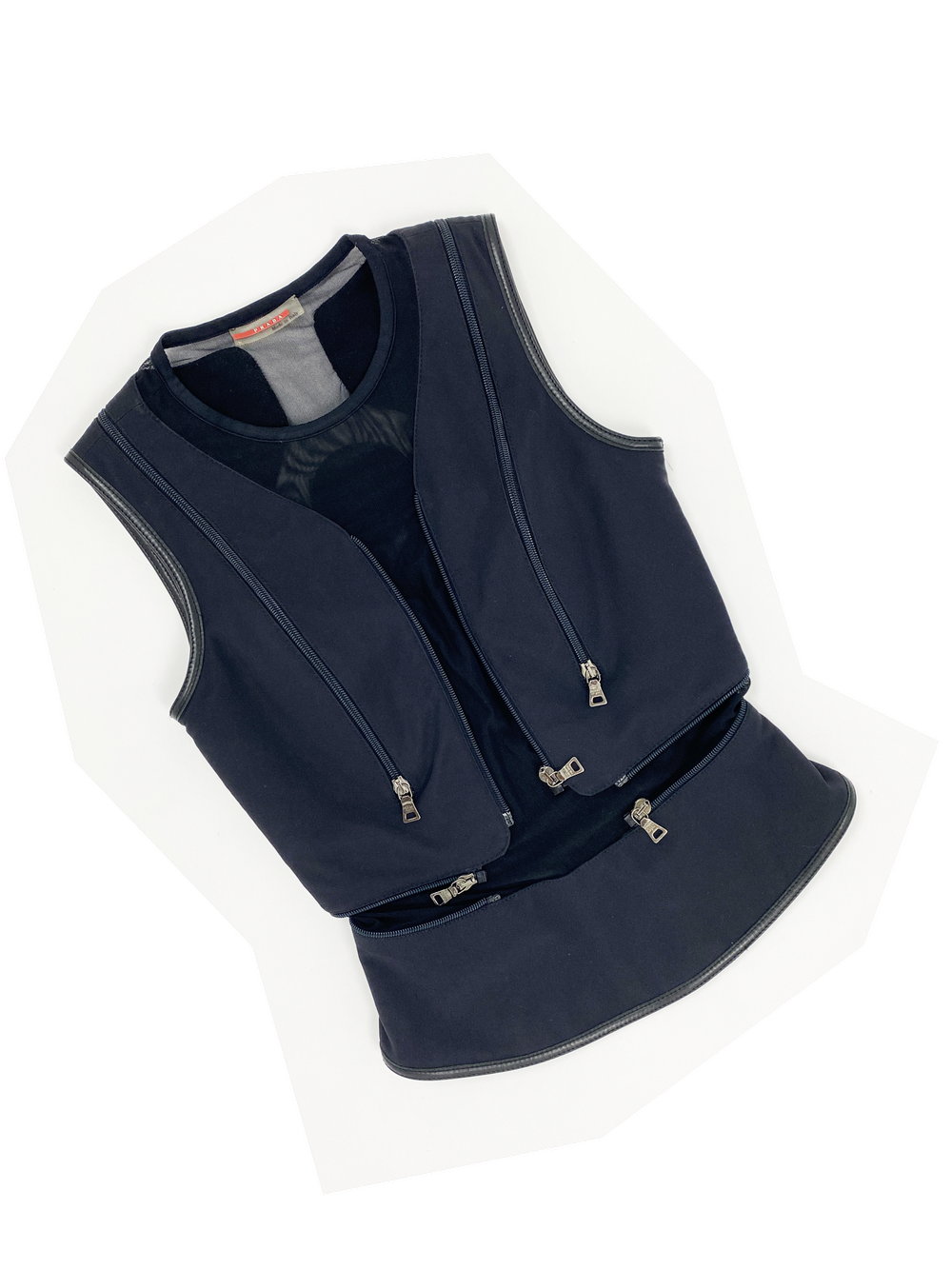 ジャケット・アウター 90s PRADA nylon fur vest archive Prada 90s unisex emb nylon zip vest women's M / men's S | eBay