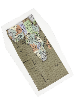 Pleats Please map print skirt — JAMES VELORIA