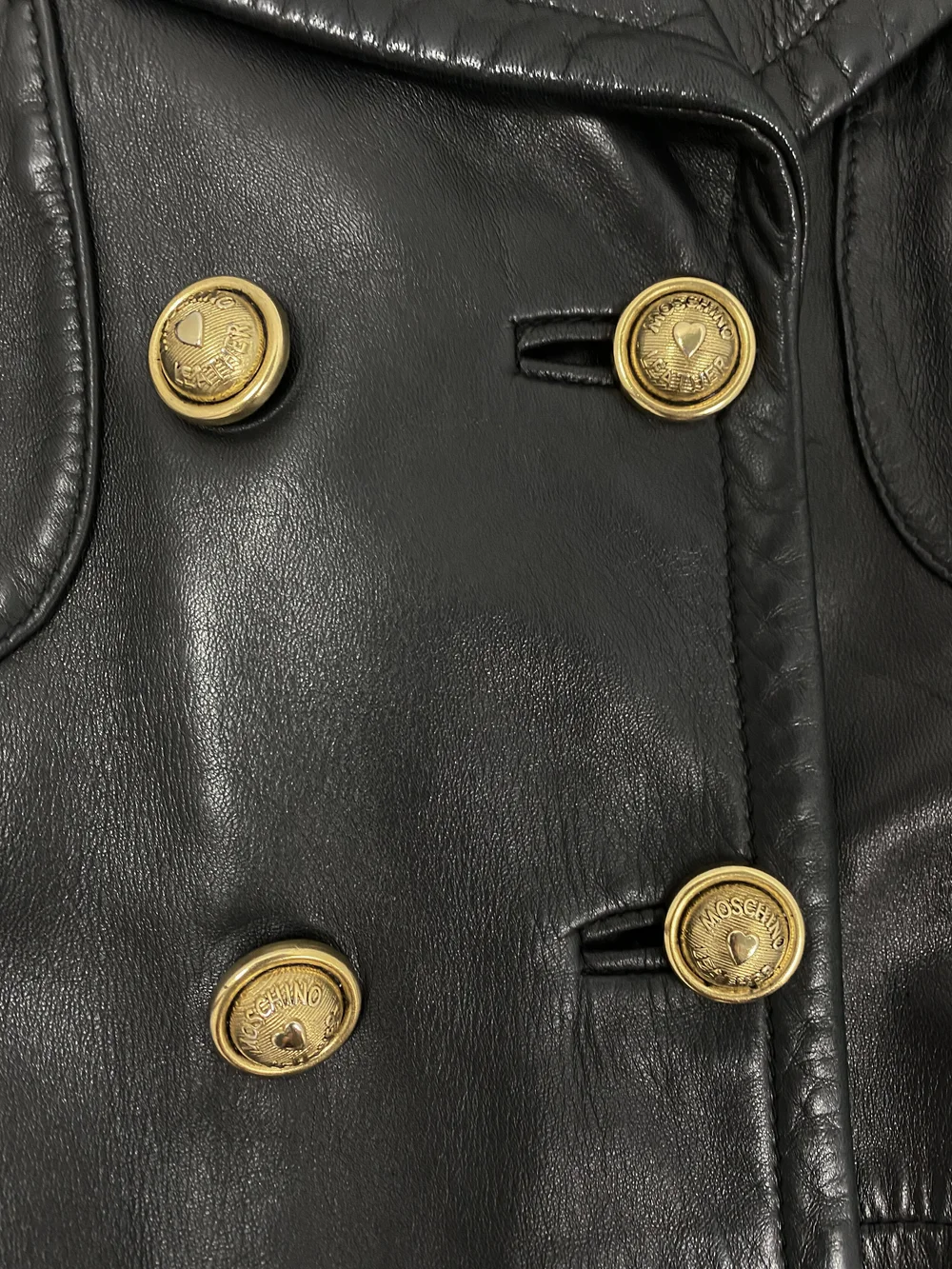 MOSCHINO レザージャケット Moschino 90s leather trench coat — JAMES VELORIA