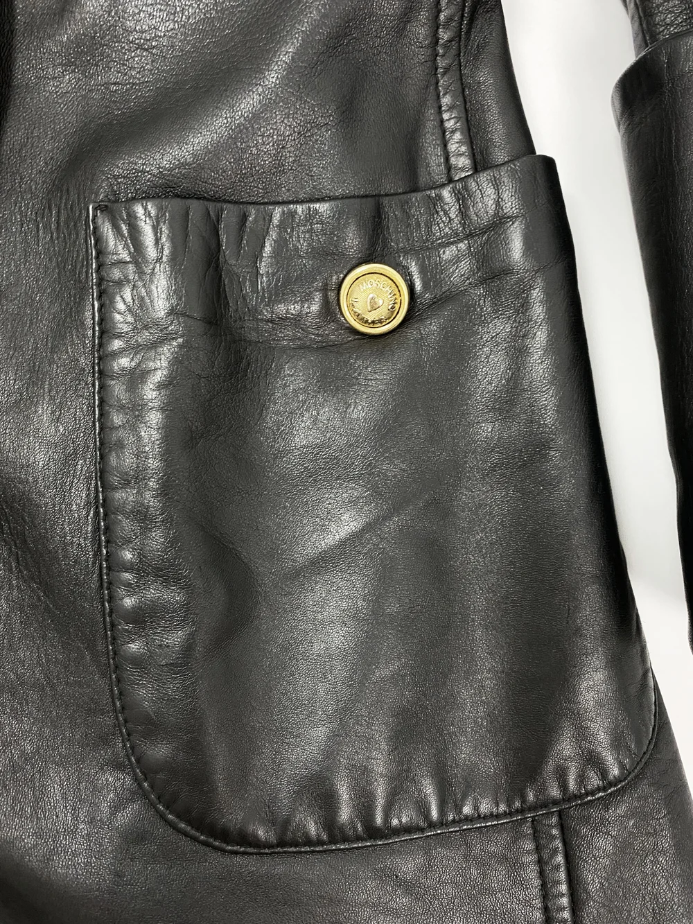 ⭐︎モコ⭐︎ Moschino 90s leather trench coat — JAMES VELORIA