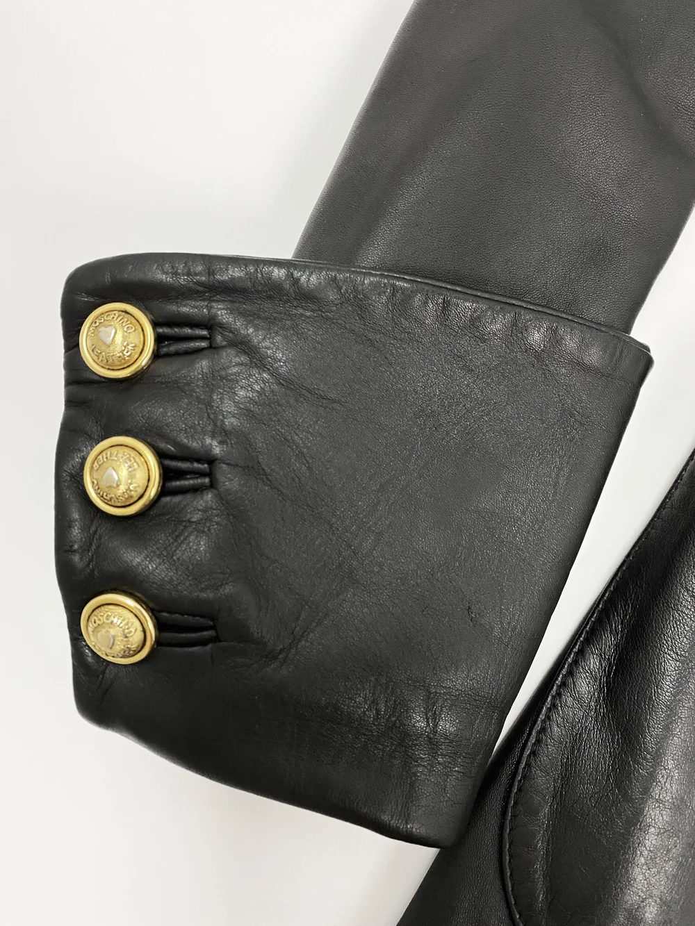 Moschino 90s leather trench coat — JAMES VELORIA