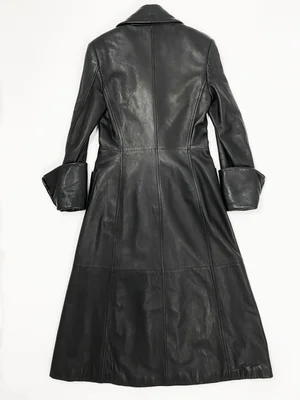 【ohotoro 】leather midi coat newyork leather jacket | OHOTORO