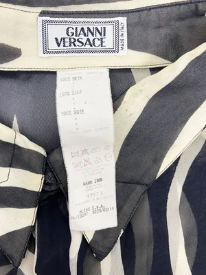 Gianni Versace F/W 1996 zebra silk shirt — JAMES VELORIA