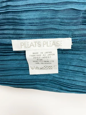 Pleats Please turquoise Madame T shawl — JAMES VELORIA
