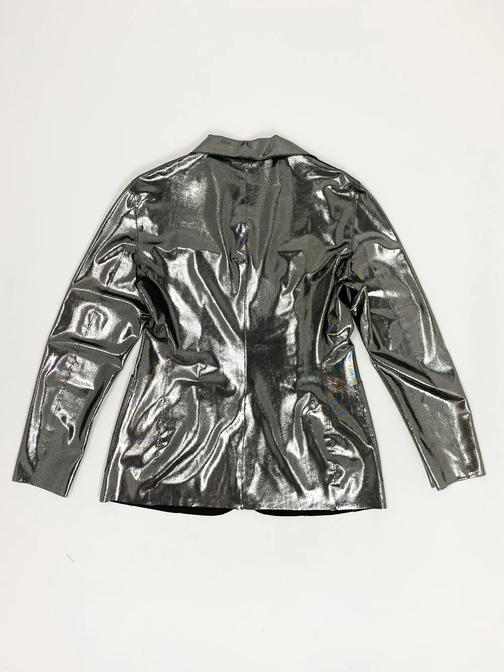 Moschino 90s silver stretch pant suit — JAMES VELORIA