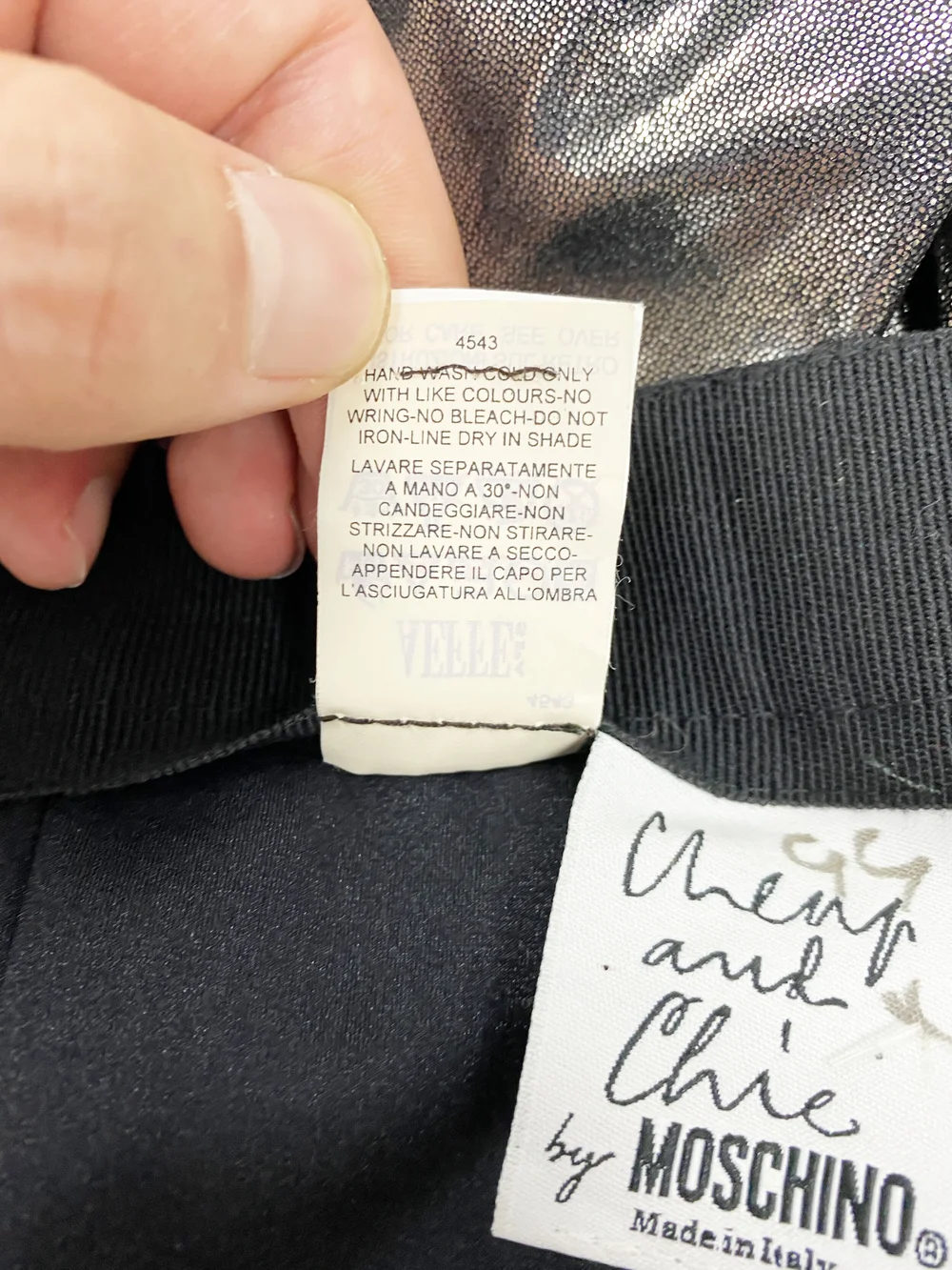 Moschino 90s silver stretch pant suit — JAMES VELORIA