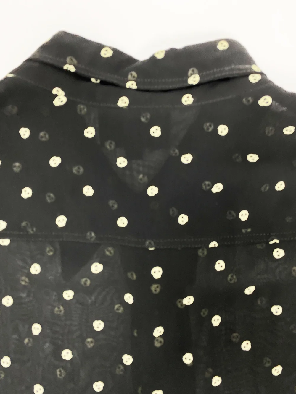 Junior Gaultier skull embroidered sheer shirt — JAMES VELORIA