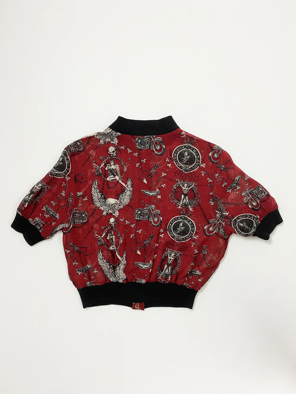 Jean Paul Gaultier skeleton print cropped jacket — JAMES VELORIA