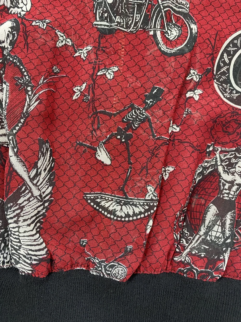 Jean Paul Gaultier skeleton print cropped jacket — JAMES VELORIA