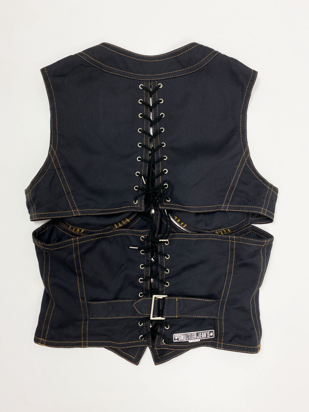 Jean Paul Gaultier cutout corset top — JAMES VELORIA