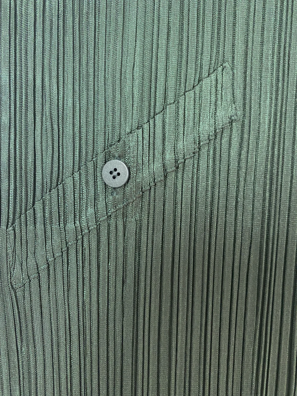 Pleats Please green zip coat — JAMES VELORIA