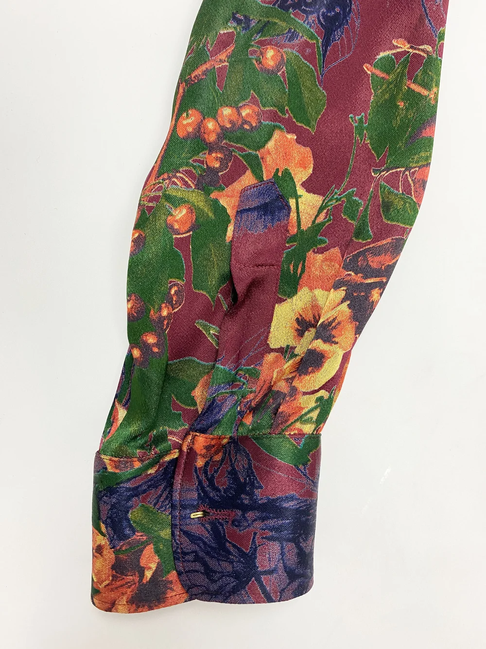 Jean Paul Gaultier floral satin shirt — JAMES VELORIA