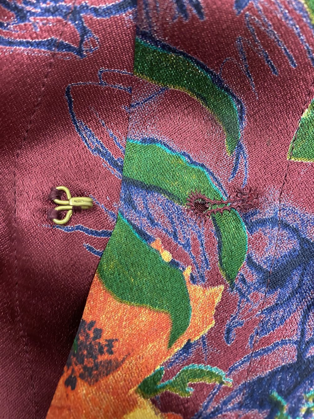 Jean Paul Gaultier floral satin shirt — JAMES VELORIA