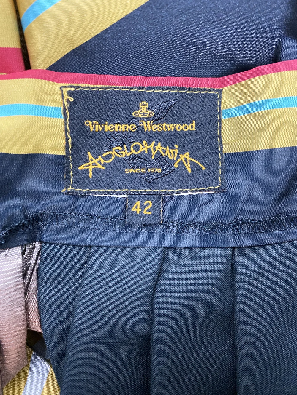 Vivivenne Westwood striped circle skirt — JAMES VELORIA