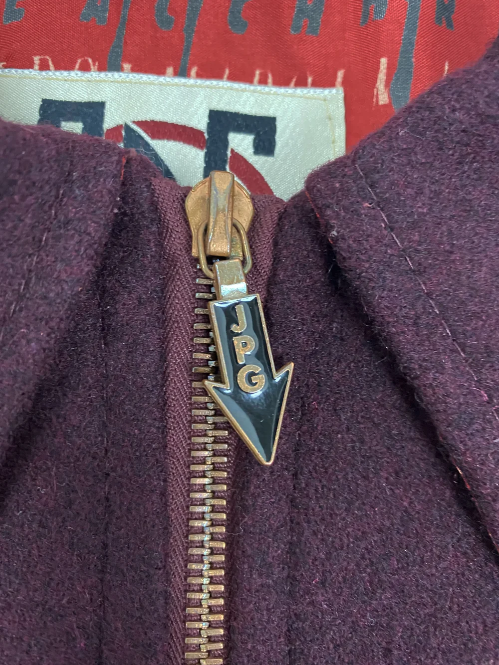 Jean Paul Gaultier 90s wool zip jacket — JAMES VELORIA