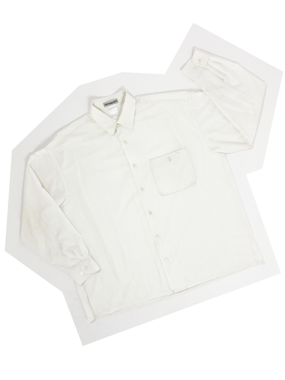 Issey Miyake Men 90s white pleated shirt — JAMES VELORIA