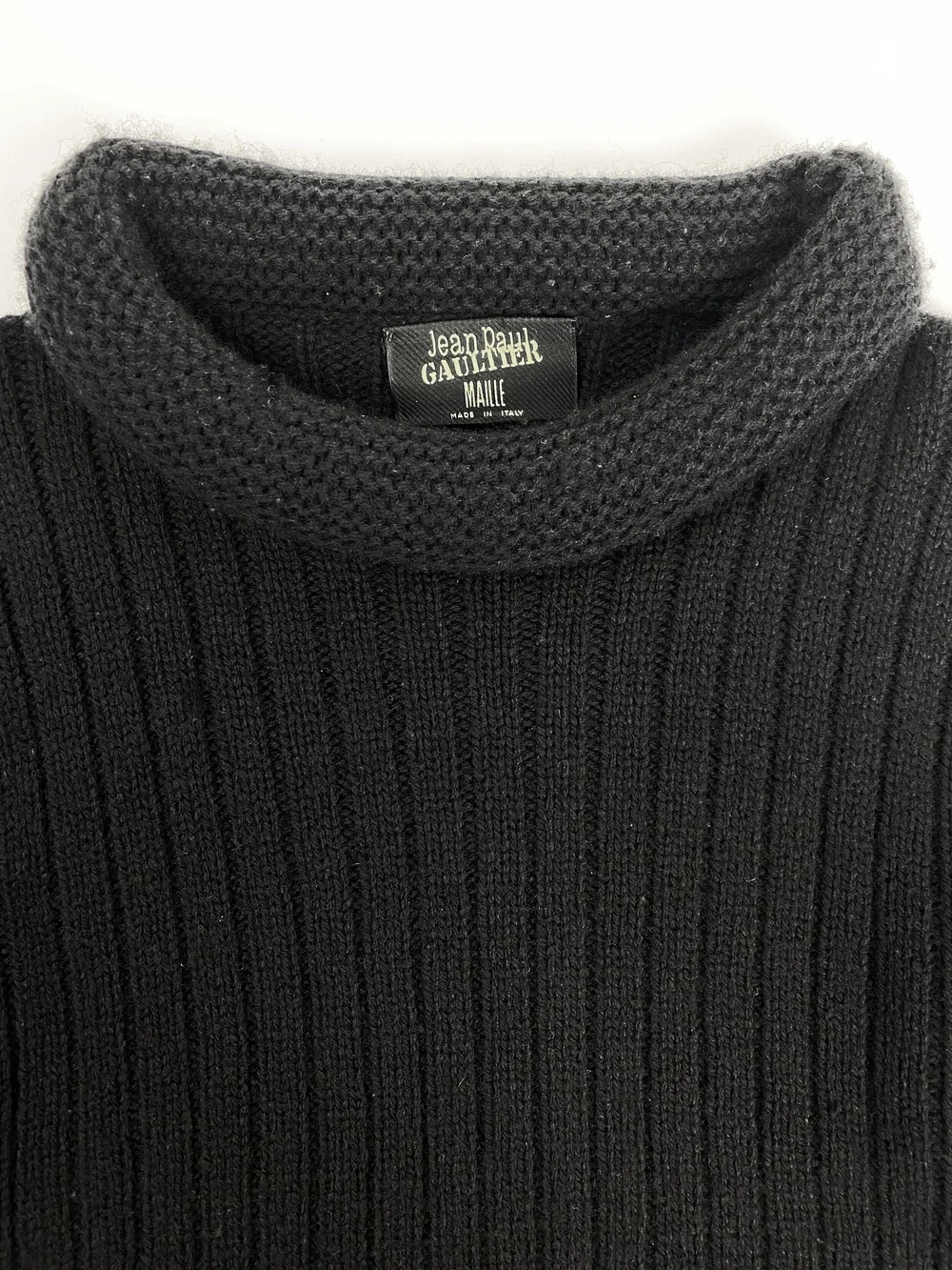 Jean Paul Gaultier F/W 1999 tube collar sweater — JAMES VELORIA