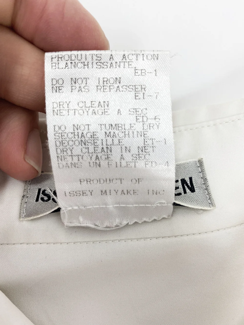 Issey Miyake Men 90s white pleated shirt — JAMES VELORIA