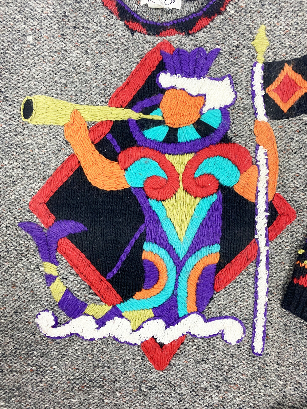 Kansai Yamamoto 80s embroidered sweater — JAMES VELORIA