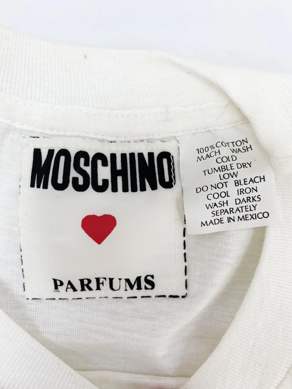 Moschino 90s perfume t-shirt — JAMES VELORIA