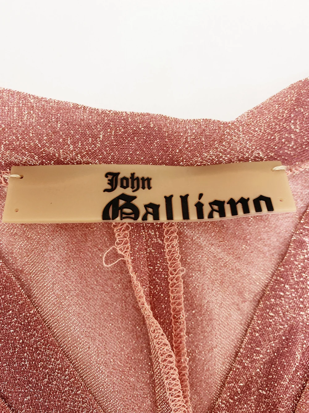 John Galliano S/S 2003 curved seam metallic top — JAMES VELORIA