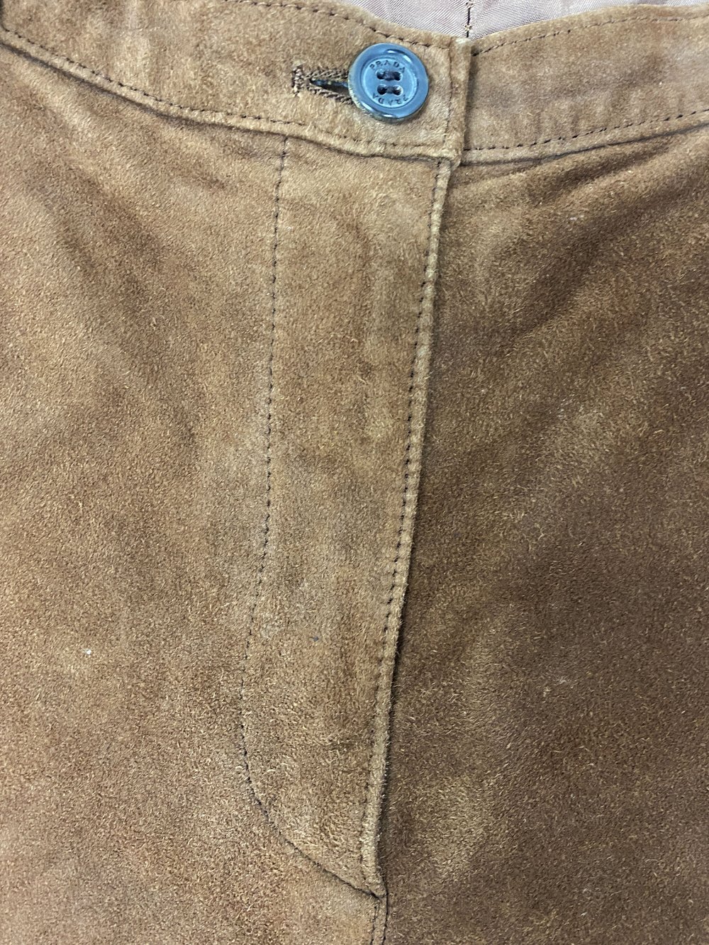 Prada brown suede pants — JAMES VELORIA
