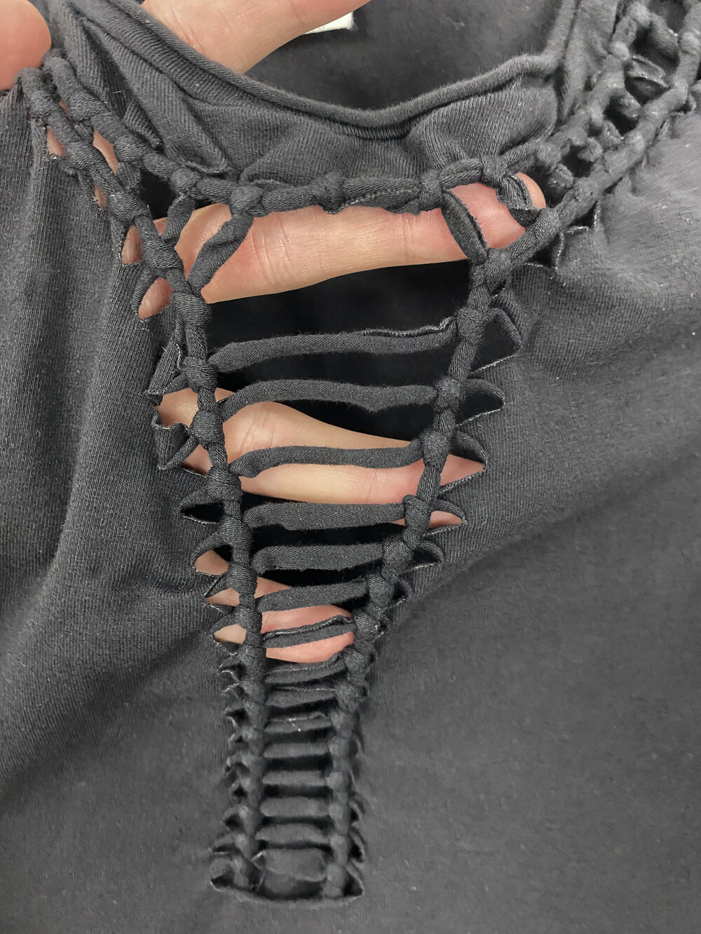 Jean Paul Gaultier S/S 2001 deconstructed cutout top — JAMES Jean Paul Gaultier S/S 2001 deconstructed cutout top — JAMES