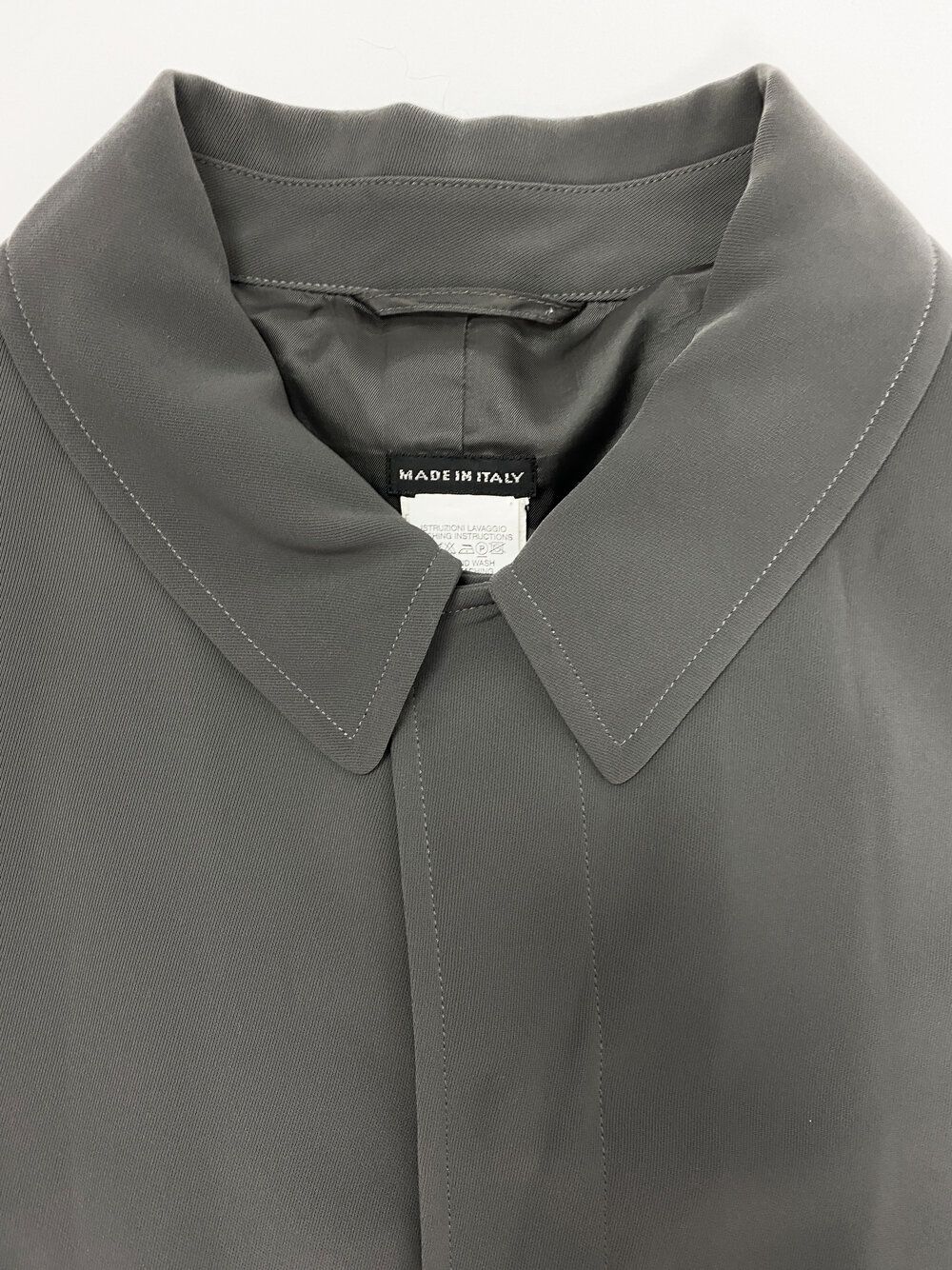 Giorgio Armani 90s gray zip coat — JAMES VELORIA Giorgio Armani 90s gray zip coat — JAMES VELORIA