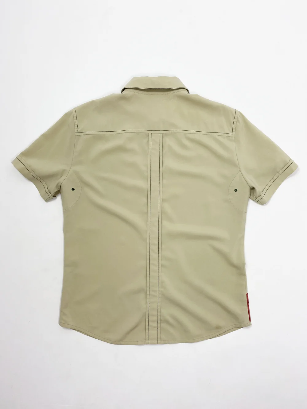 Prada Sport tan snap shirt — JAMES VELORIA