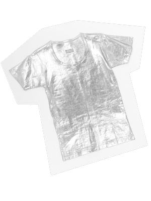 Maison Martin Margiela F/W 1999 artisanal silver painted t-shirt