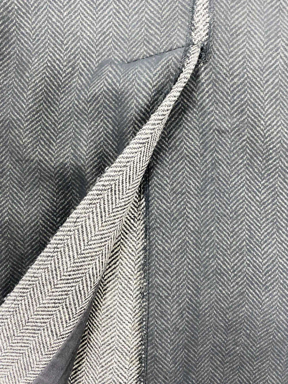 Maison Martin Margiela F/W 2004 chiffon overlay herringbone coat