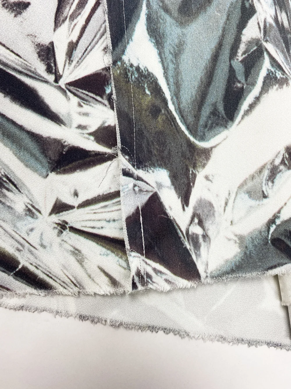 Maison Martin Margiela F/W 2004 trompe l'oeil foil print dress