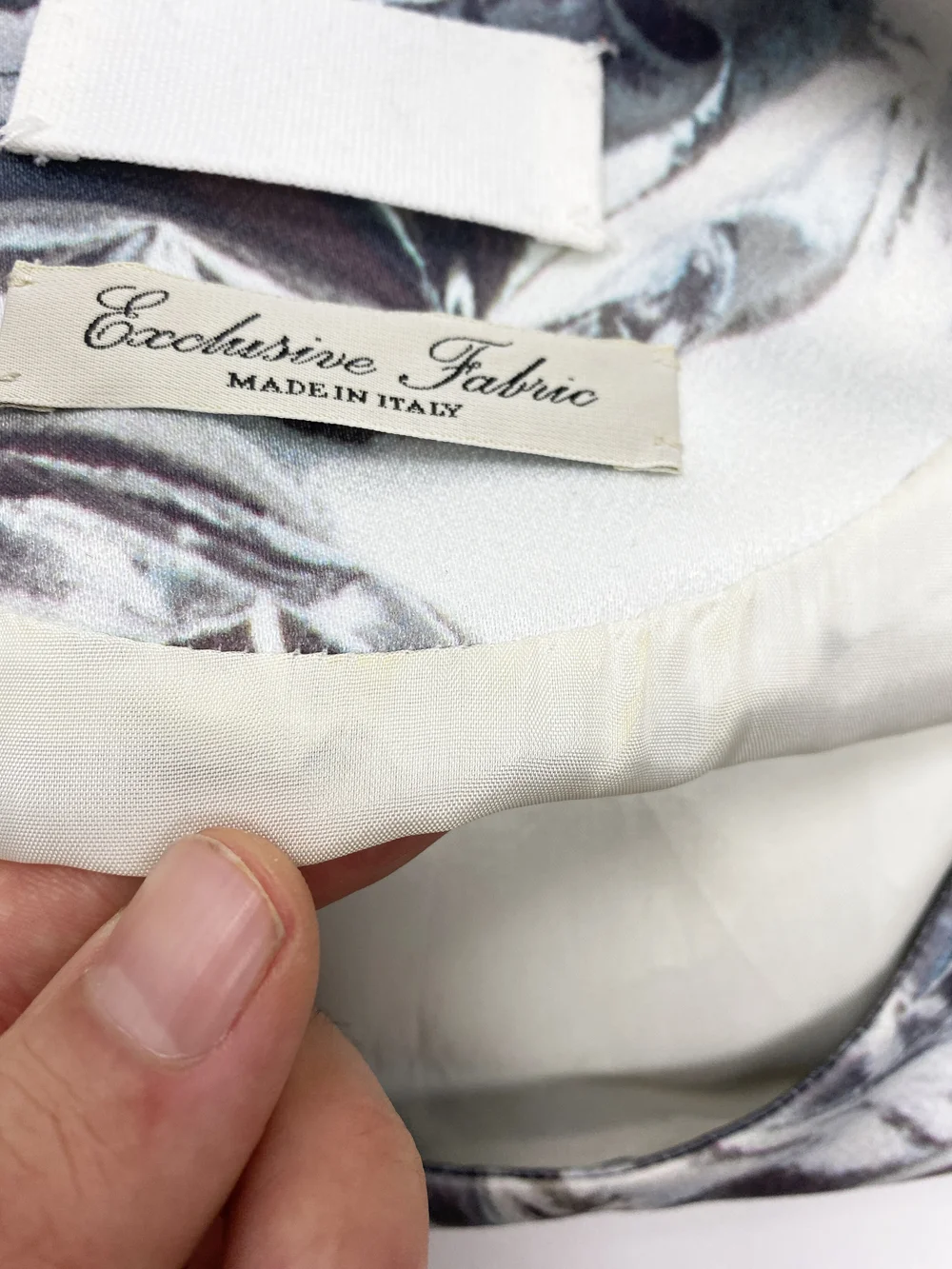 Maison Martin Margiela F/W 2004 trompe l'oeil foil print dress