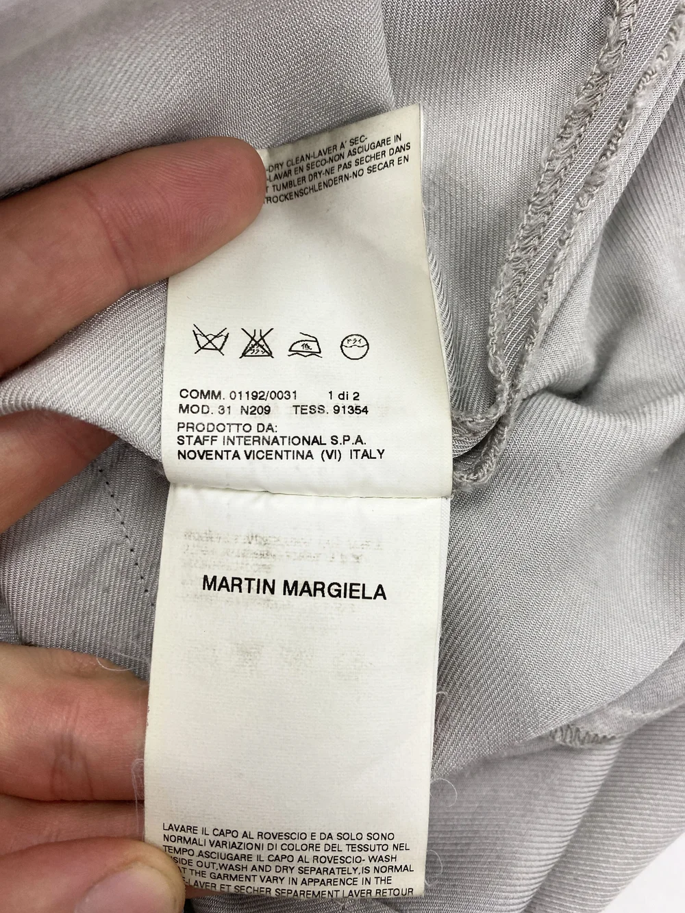 Maison Martin Margiela S/S 2003 hitched up ombre skirt