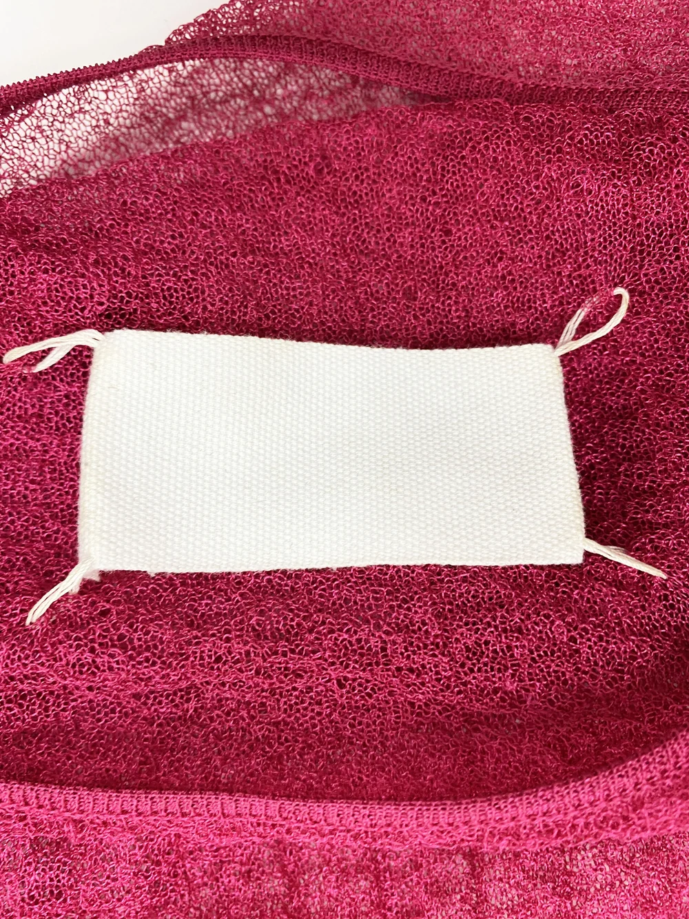 ry　Maison Martin Margielamartinグローブ Maison Martin Margiela grey crop top with red stitching