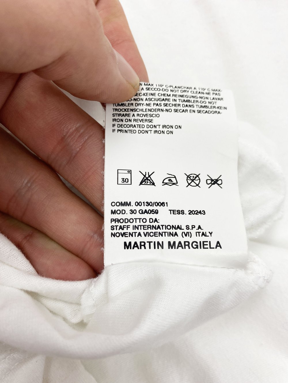 Maison Martin Margiela S/S 2006 inside out print t-shirt — JAMES
