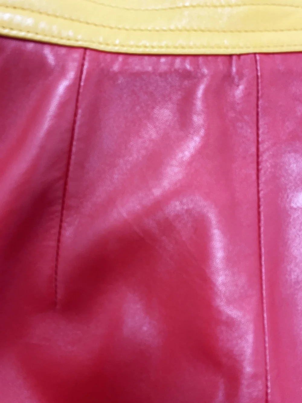 Moschino 90s Mickey Mouse gloves leather skirt — JAMES VELORIA