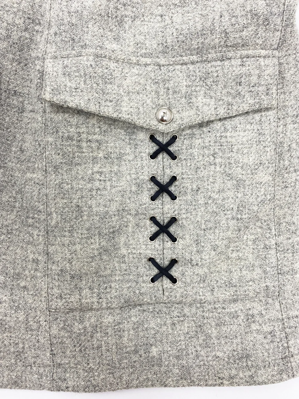 Thierry Mugler 90s faux fur trim coat — JAMES VELORIA