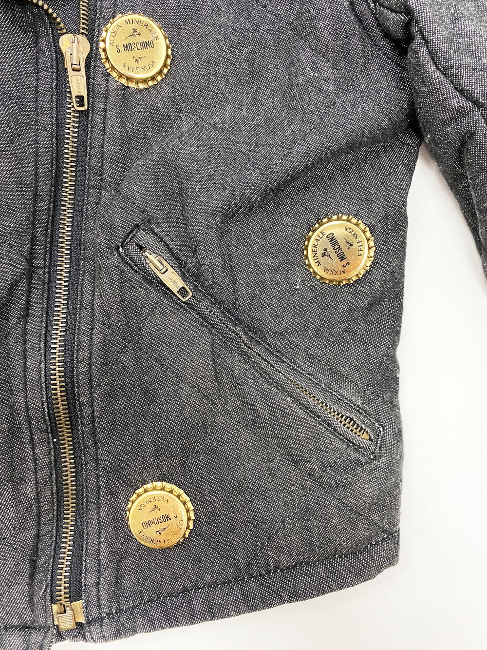 帽子 90s MOSCHINO multi zip cag vintage Moschino 90s bottle cap jacket — JAMES VELORIA
