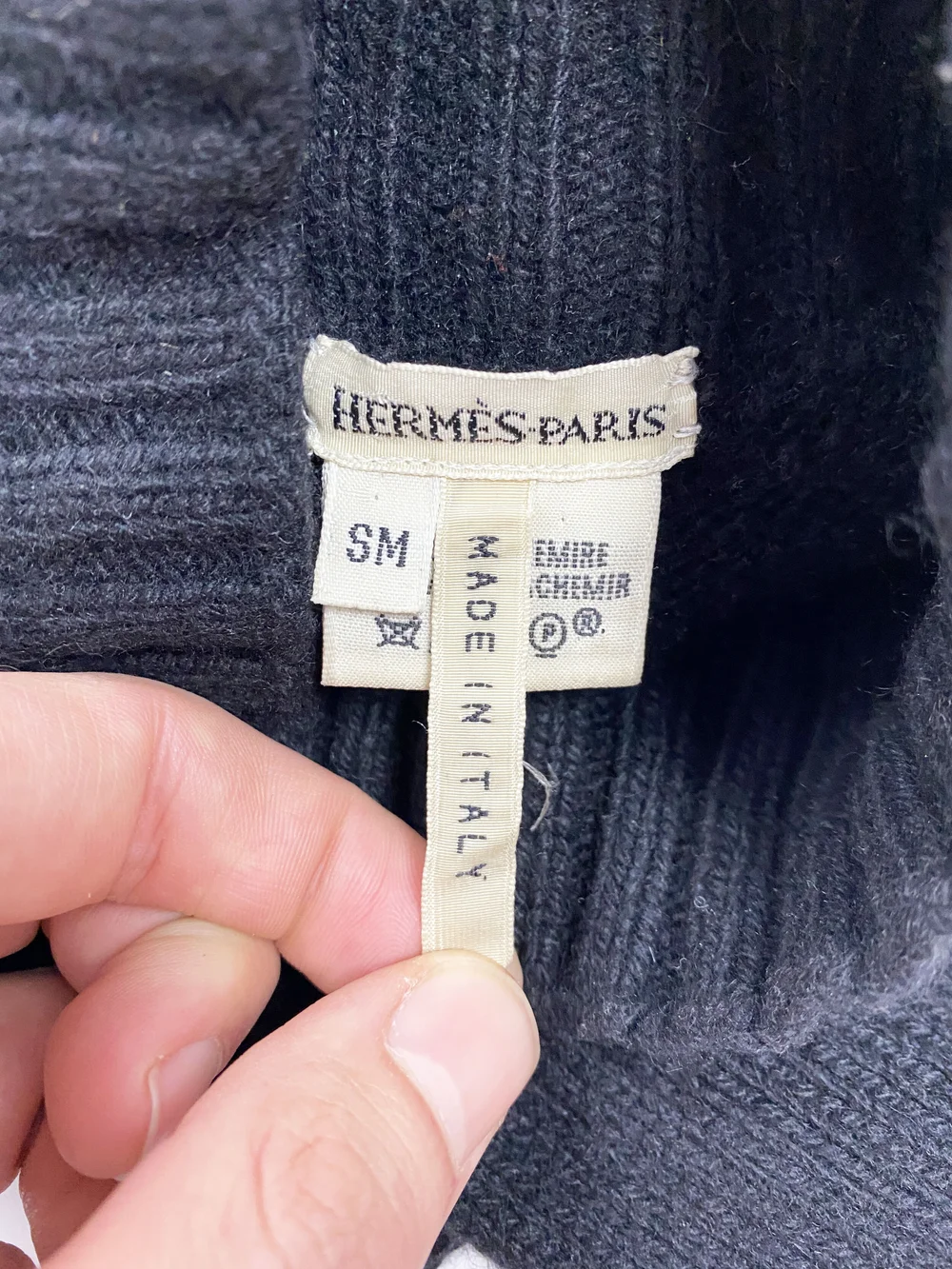 Hermes black cashmere sweater — JAMES VELORIA