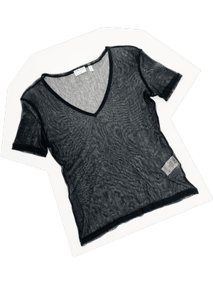 p*o様 HELMUT LANG archive 本人期 メッシュTシャツ　深水 Helmut Lang S/S 1998 mesh t-shirt — JAMES VELORIA