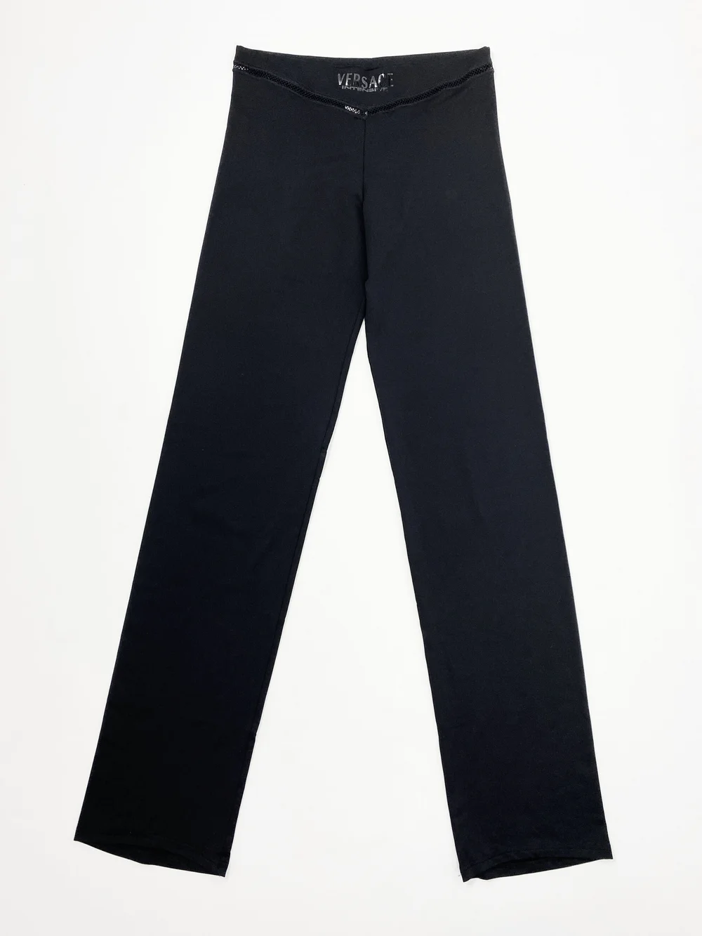 トップス gianni versace Y GIANNI VERSACE black leather pants w/ gold stitch size IT 42 from