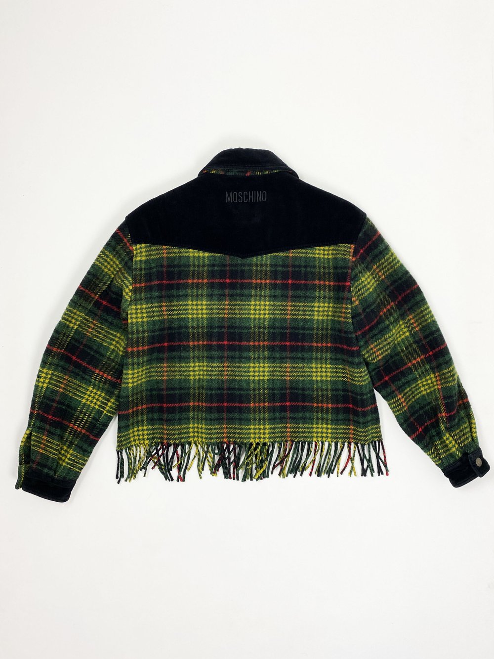 Moschino 90s plaid fringe jacket — JAMES VELORIA